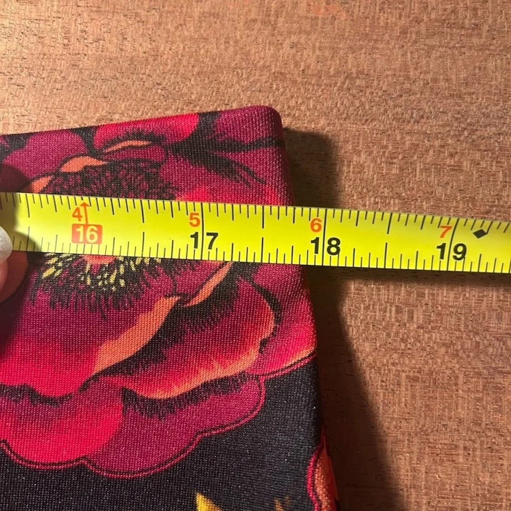 NYCC New York Clothing Co‎ Skirt Womens L Black Floral Pencil Rose Academia Goth